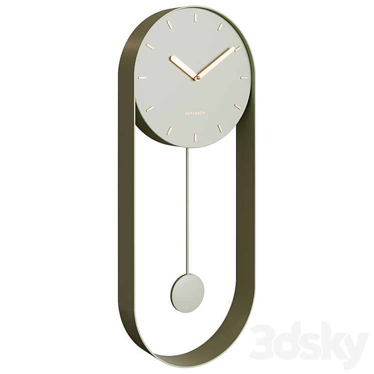 Wall Clock Charm 3D Model Free