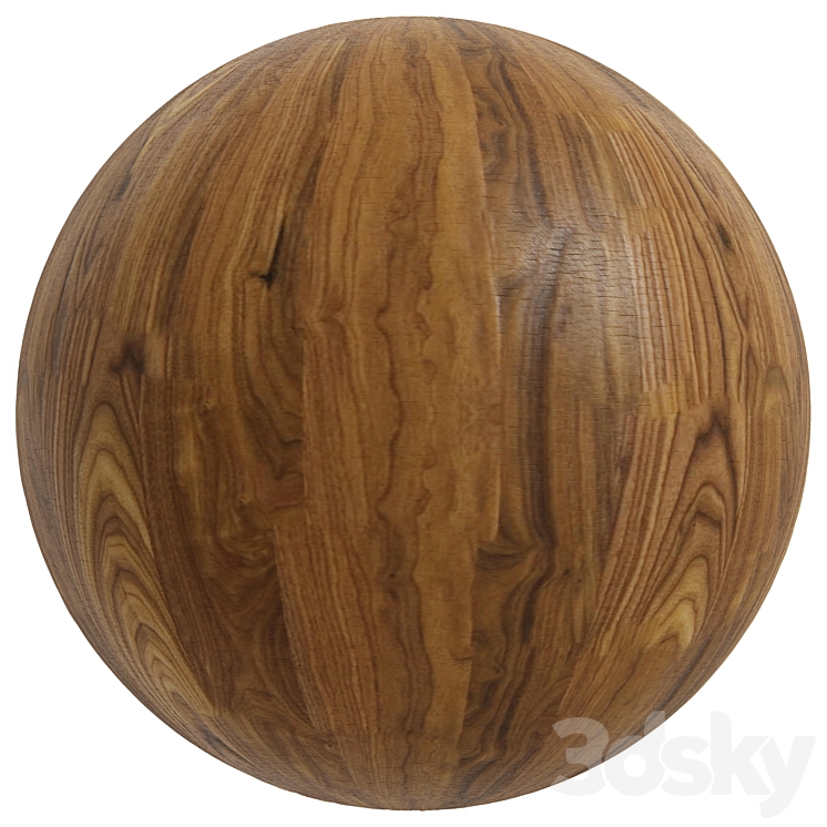FB242 Matte varnish wood effect old | 2 Mate | PBR | Seamless 3D Model