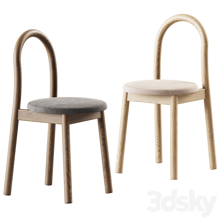 Balance Table by Calligaris and Bobby Upholstered Chair by DesignByThem 3DS Max - thumbnail 2