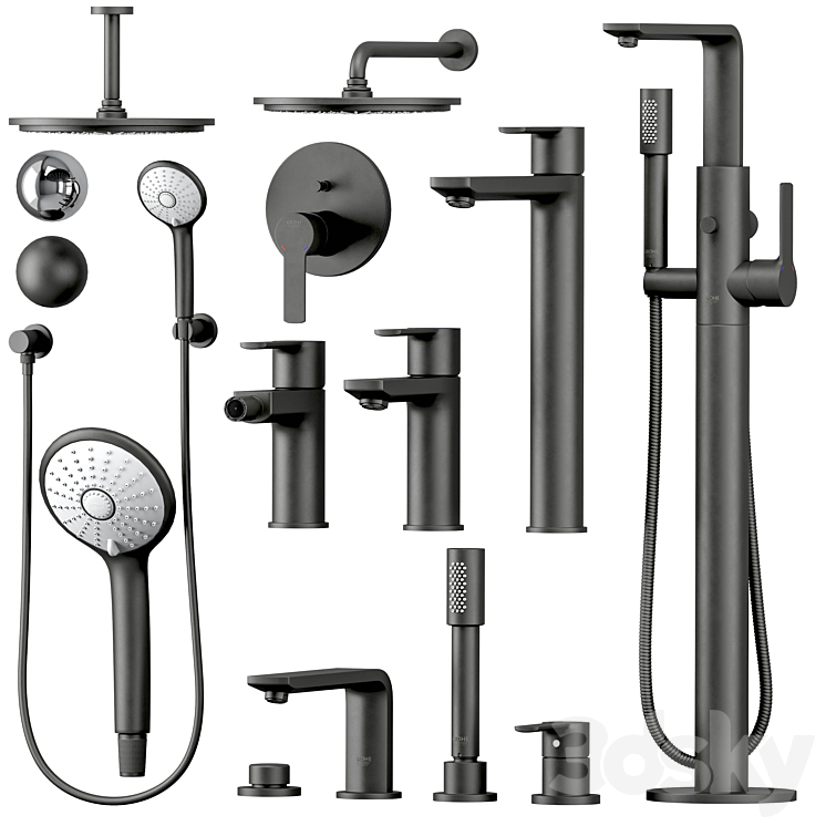 GROHE Linear Set 1 3DS Max Model - thumbnail 1