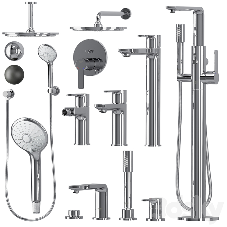 GROHE Linear Set 1 3DS Max Model - thumbnail 2