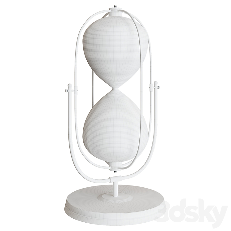 Ascan Oval Decorative Sand Timer 3D Model Free