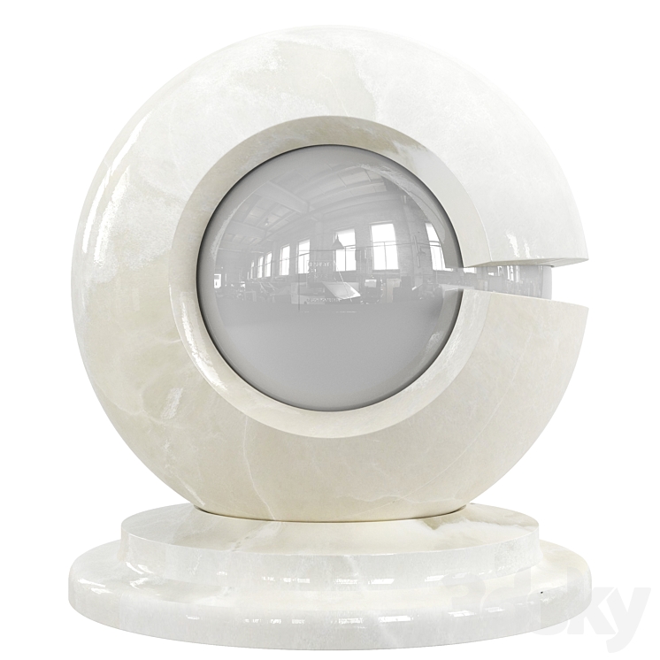 Pbr Marble - White Onyx 3D Model