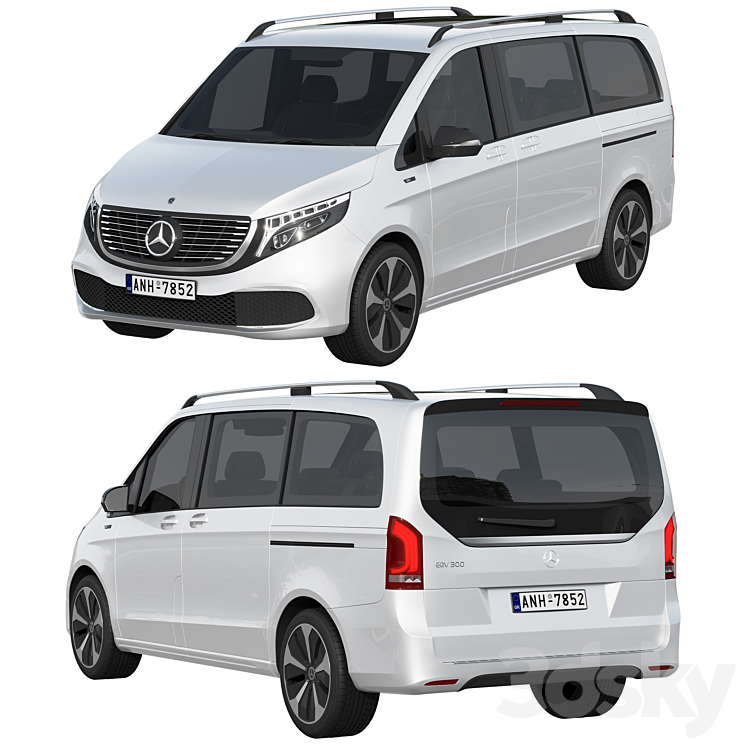 Mercedes-Benz EQV 3D Model Free