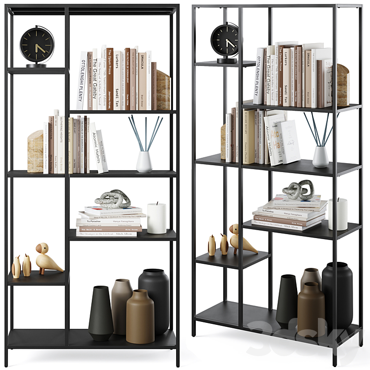 Bookcase Newcastle by Actona 3DS Max Model - thumbnail 1