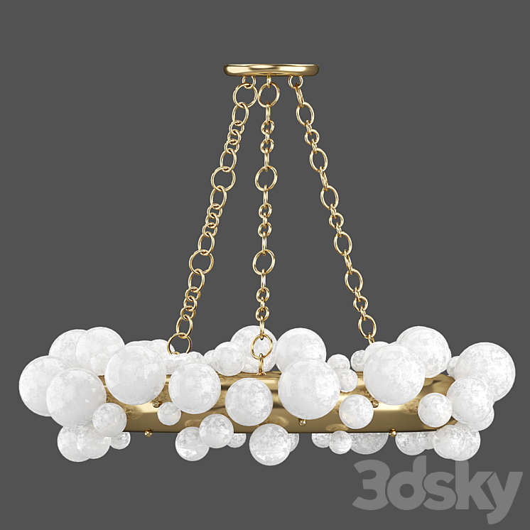 1st DIBS Bubble Ring Rock Crystal Chandelier by Phoenix 3D Model Free