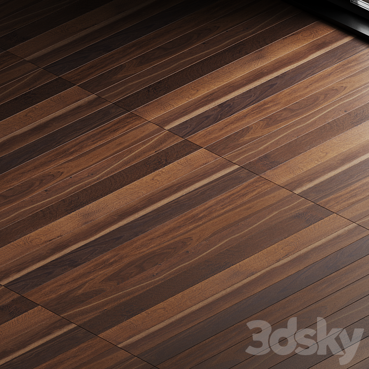 Oak parquet board 08 (wood floor set) 3DS Max Model - thumbnail 2