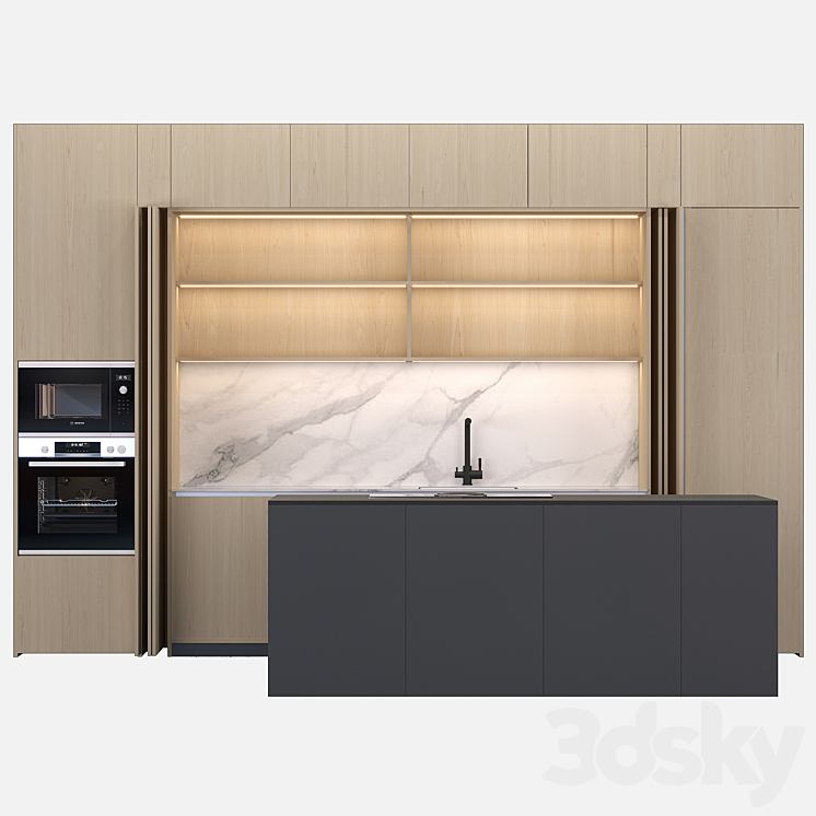 [3DSKY] Refrigerator Set LG 7 3D Model | NEW UPDATE 2023