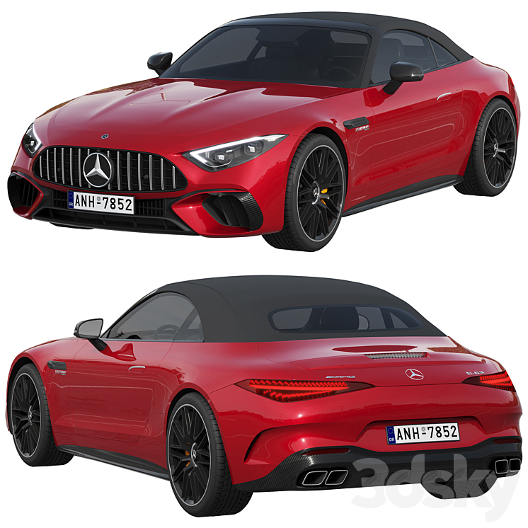Mercedes-Benz SL 63 AMG 3D Model Free