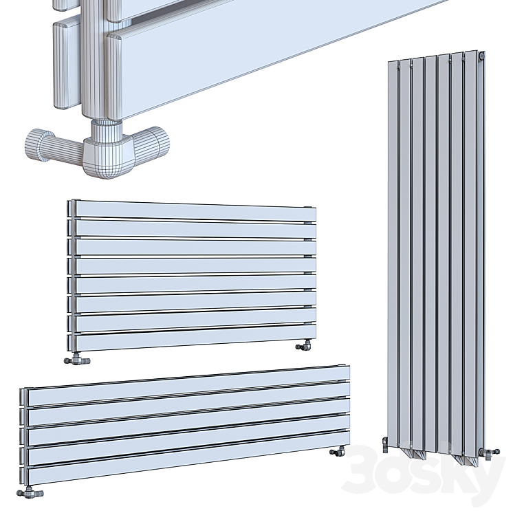 Heating radiator Ideale Vittoria 3D Model Free