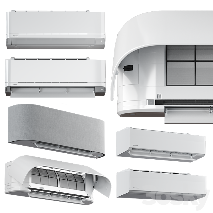 Air conditioners Toshiba HAORI TKVG Shorai Edge 3D Model