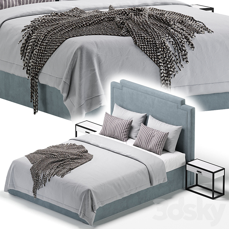 Bed MANTON by Cazarina Interiors\/Bed MANTON 3DS Max Model - thumbnail 2