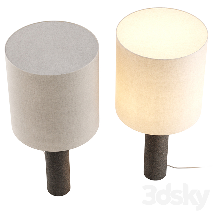 Jony table lamp \/ Round table lamp 3DS Max - thumbnail 2