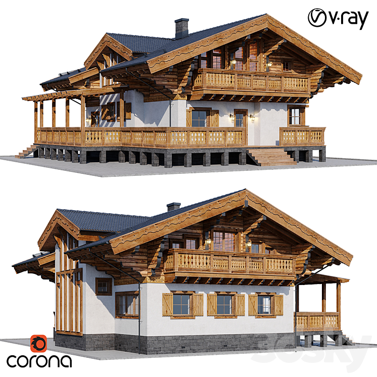 country house 7 3DS Max - thumbnail 1