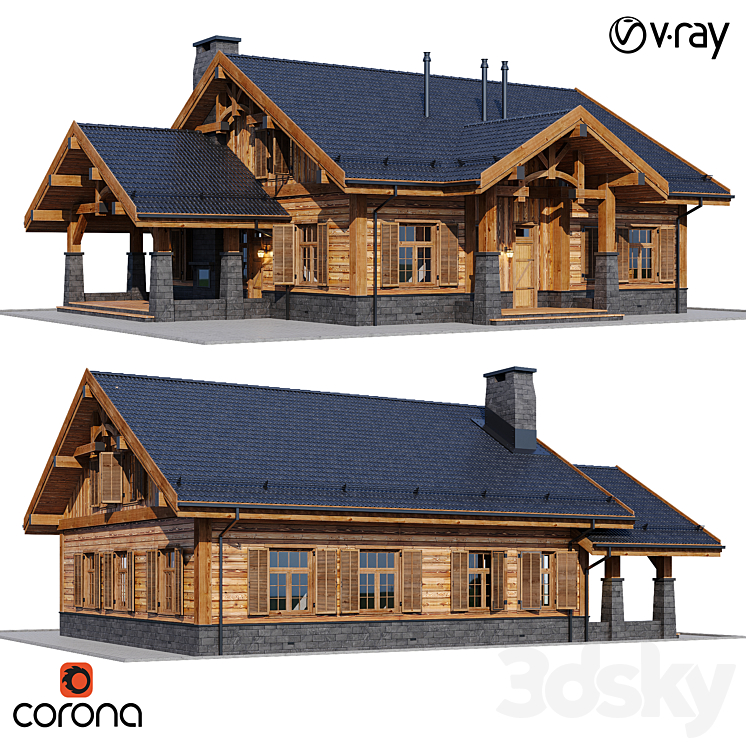 country house 5 3DS Max - thumbnail 1