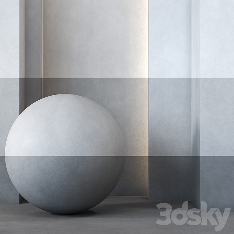 15 Decorative Plaster (15 Color) 4K Textures Seamless – Tileable 3DS Max Model - thumbnail 2