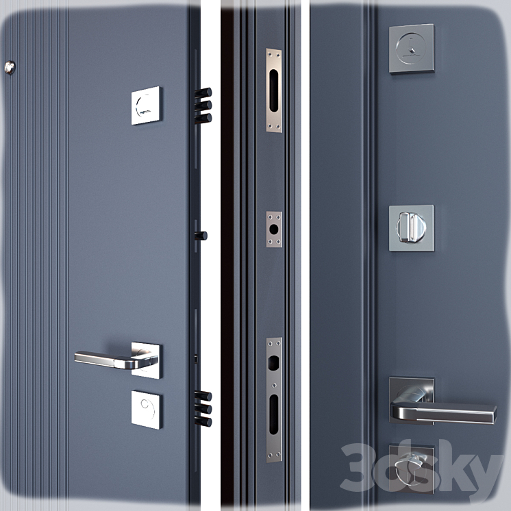 Entrance metal door Imperia (Favorit) 3D Model Free