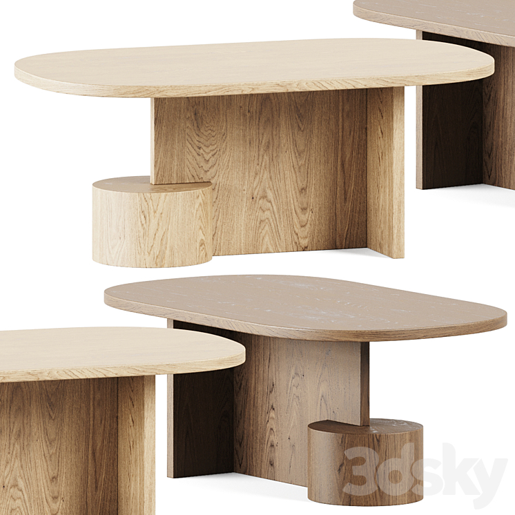 Ferm Living Insert Coffee Table \/ Wooden Table 3DS Max Model - thumbnail 2