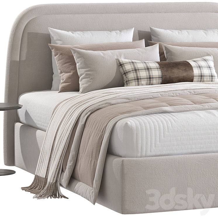 Double bed 77. 3DS Max Model - thumbnail 2