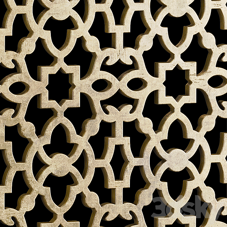 Set of square decorative panels 20 3D Model Free