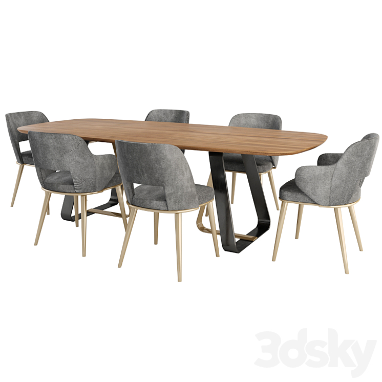 Sunshine Table and Foyer Chair 3D Model Free