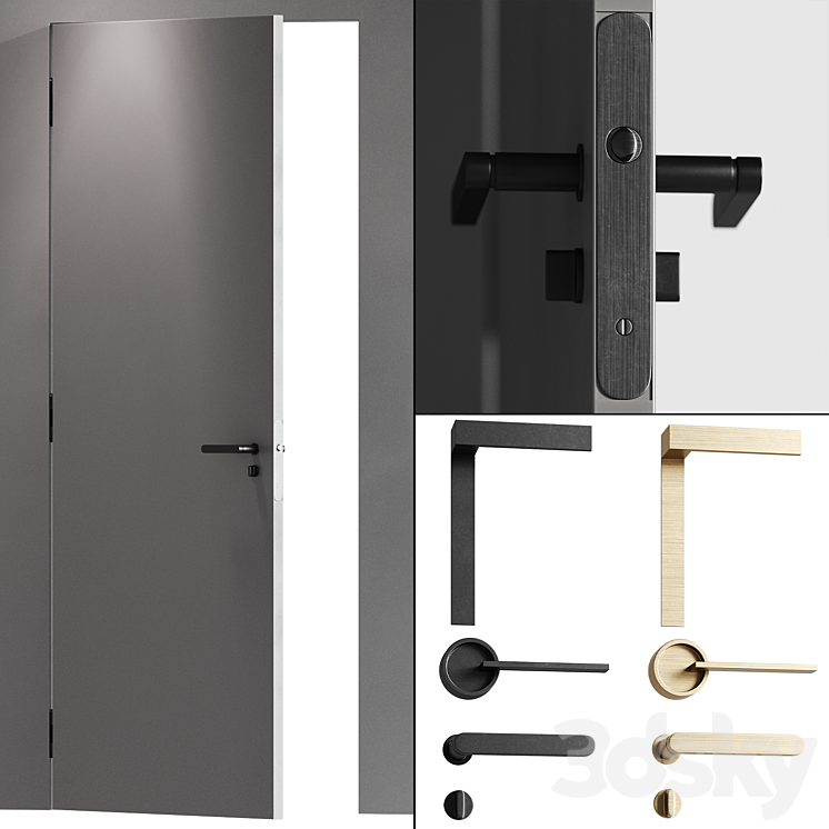 Concealed doors with details 003 Free Download