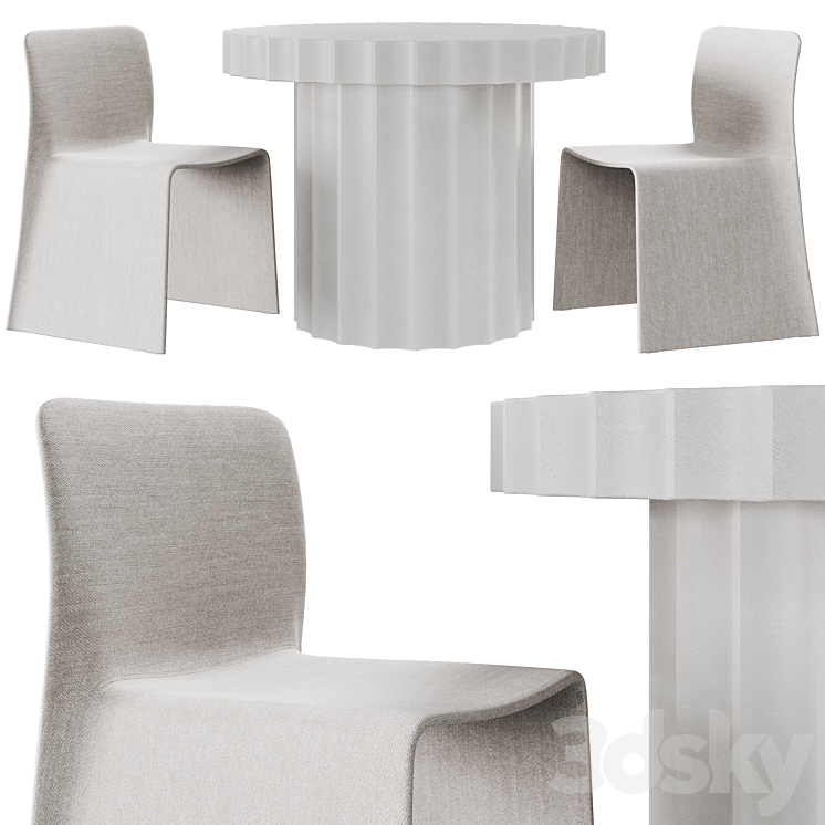 Ripple table + Glove 3D Model