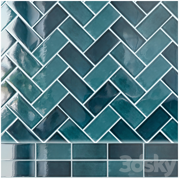 fireclay tile 3DS Max Model - thumbnail 2