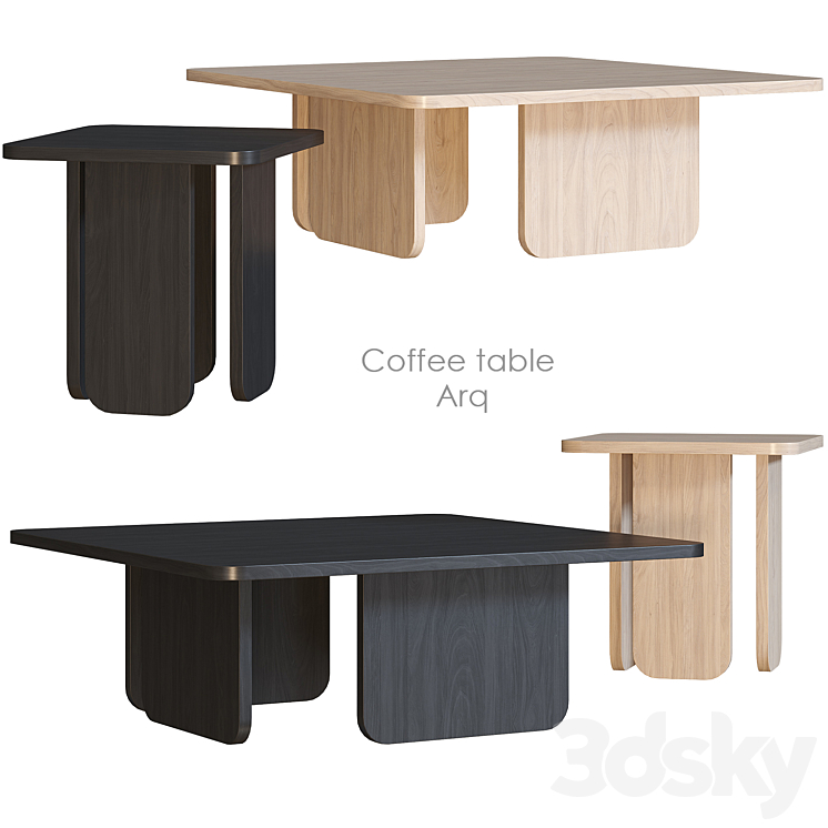 Arq TEULAT Coffee table 3DS Max Model - thumbnail 1