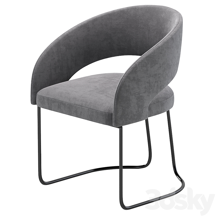 Chair ALLEN by Cazarina Interiors 2 Colors Version 3D Model
