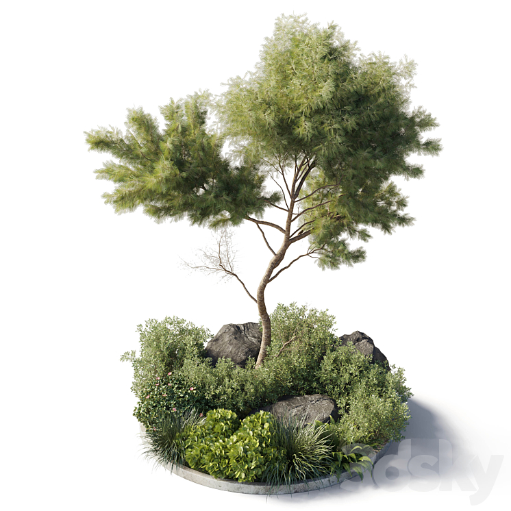 Collection outdoor indoor 81 pot plant & tree & bush & fern the garden pot corona 3DS Max Model - thumbnail 1
