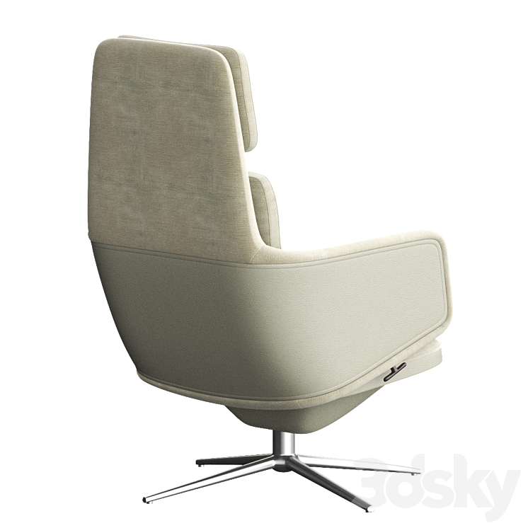 GRAND RELAX Fabric armchair By Vitra 3DS Max - thumbnail 2