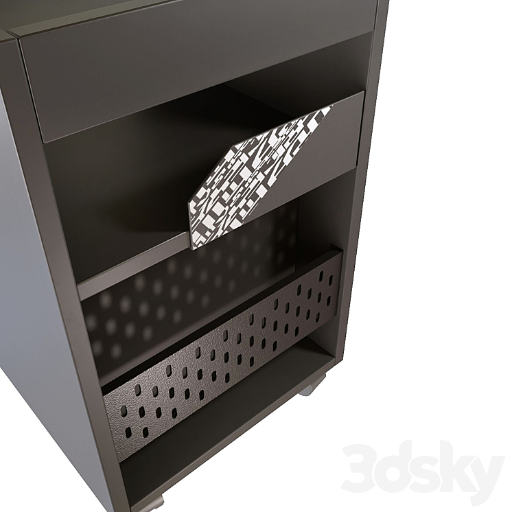 Cabinet on wheels Ikea Uppspel 3D Model
