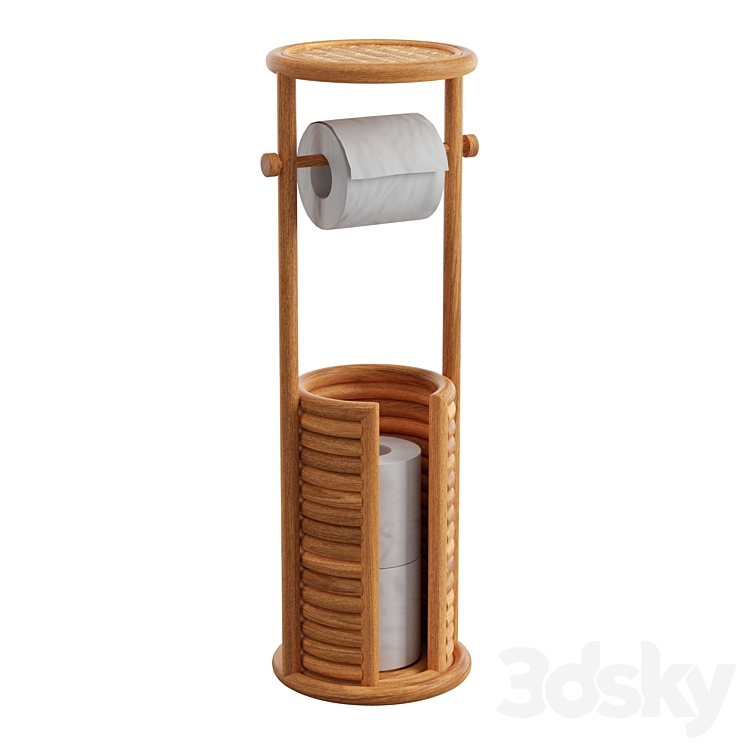 3DS MAX Marielle Rattan Toilet Paper Storage Stand 3DS Max