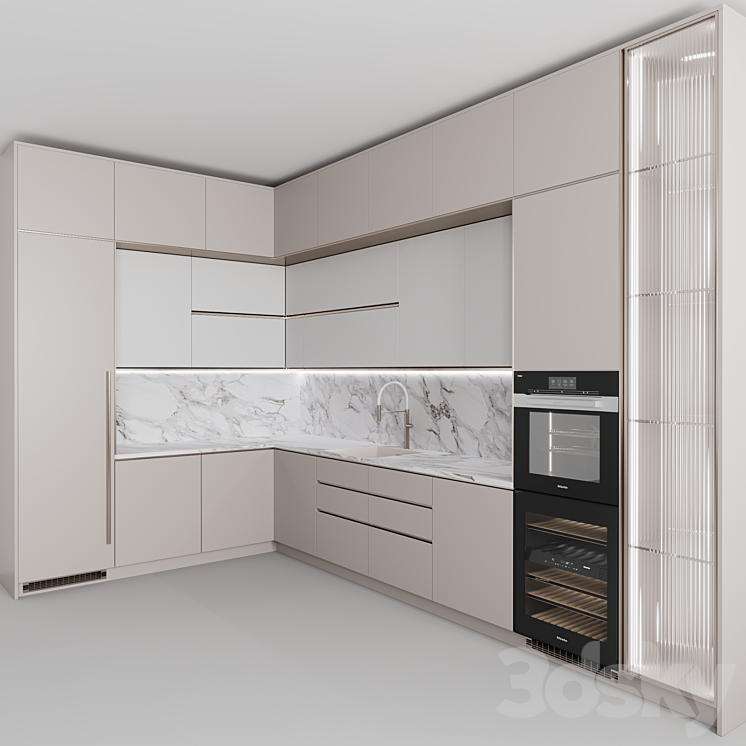 “Kitchen №118 “”White Marble””” 3DS Max Model - thumbnail 2