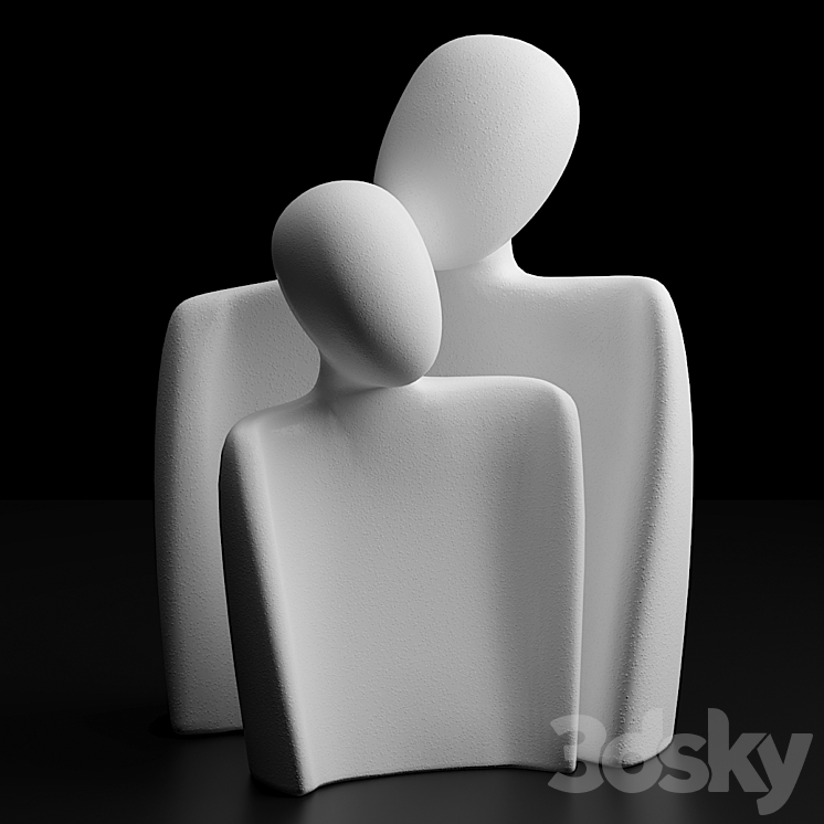 Table Decor Creative Abstract Characters 3D Model Free