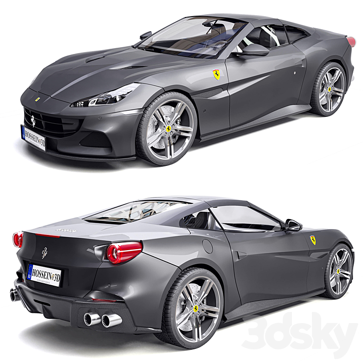 Ferrari Portofino 3D Model Free