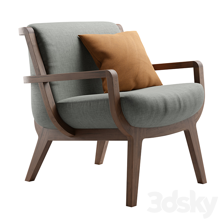 Kaya Lounge Chair 3DS Max Model - thumbnail 1