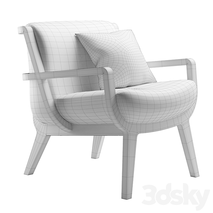Kaya Lounge Chair 3DS Max Model - thumbnail 2