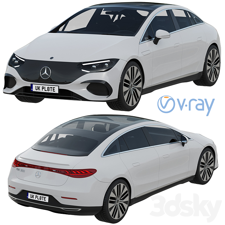 Mercedes-Benz EQE 2022 3D Model Free