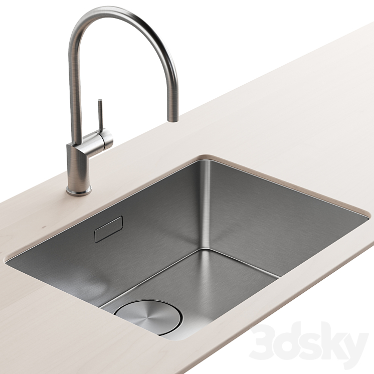 101 FRANKE Mythos MYX with Rhythm kitchen faucet 3DS Max Model - thumbnail 2