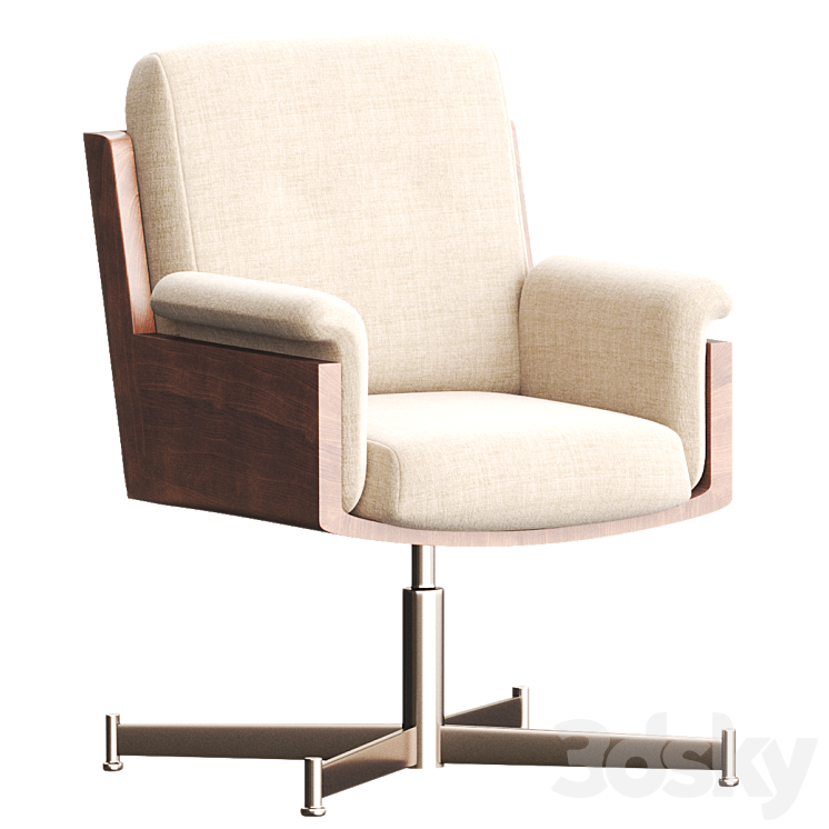 DAIKI STUDIO Swivel chair By Minotti Arm chair 3D model