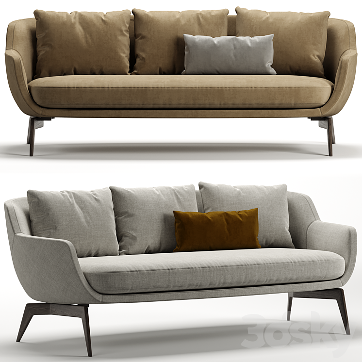 BELT sofa – Minotti 3DS Max Model - thumbnail 2