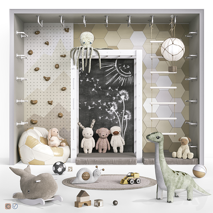 Toys  decor and furniture for nursery 126 3DS Max - thumbnail 1