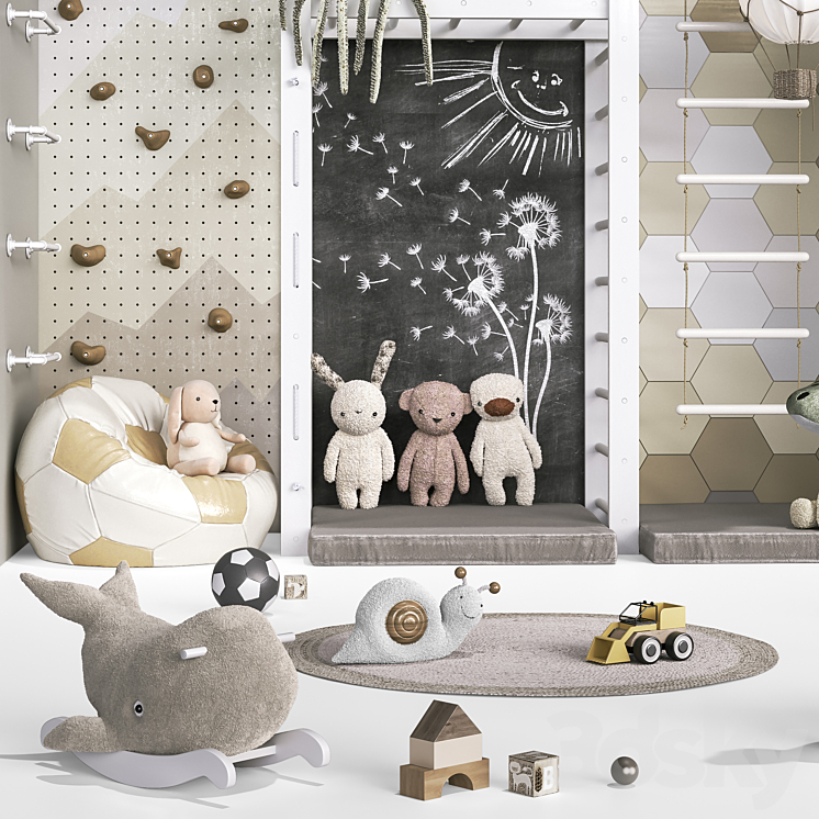 Toys  decor and furniture for nursery 126 3DS Max - thumbnail 2