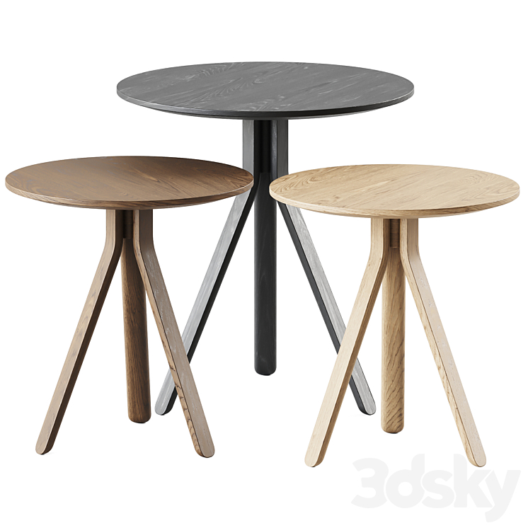 Nuez Table Occasional ME2880 \/ ME2873 by Andreu World 3DS Max - thumbnail 1