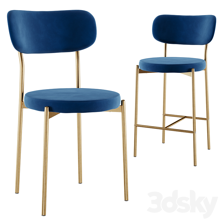 Chair&Bar stool Barbara Stool Group 3DS Max Model - thumbnail 1