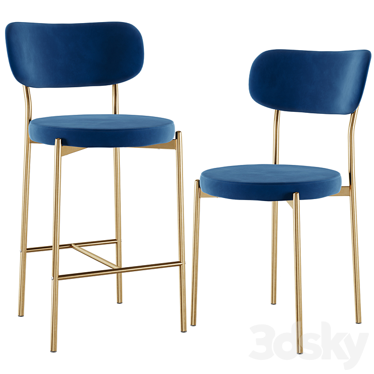 Chair&Bar stool Barbara Stool Group 3DS Max Model - thumbnail 2