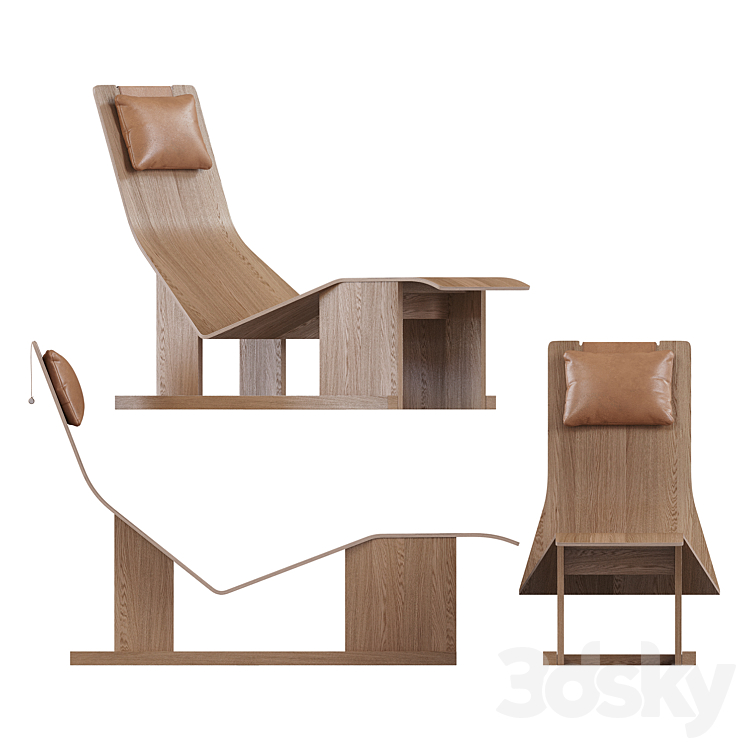 4PM chaise longue by Massproductions 3D Model