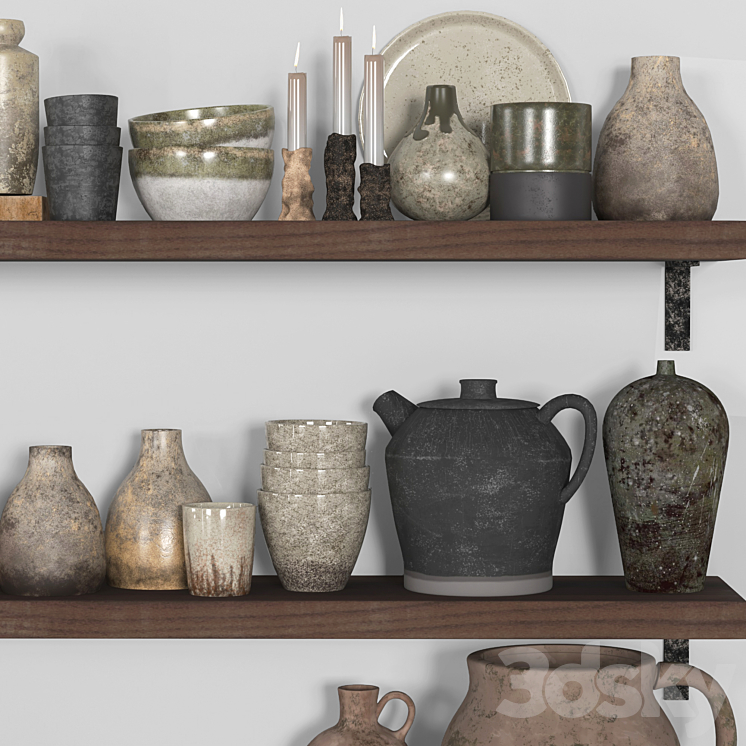 Decorative set_05za 3D Model Free